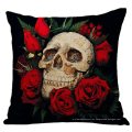 Funda de cojín Hot Linen Halloween Skull Pillow